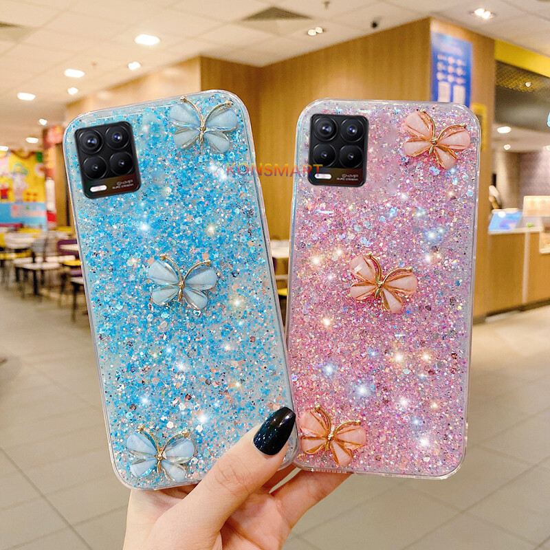 Glitter Realme C21 Cover For Girl Ready Stock KONSMART Casing