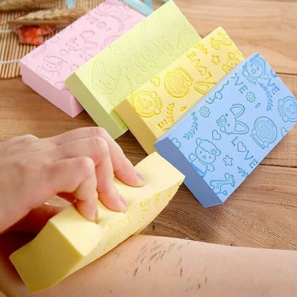 【Beauty-Sunshine】bọt Biển Tắm Thần Kỳ, Miếng Bọt Biển Tẩy Tế Bào Chết/Da Chết Bàn Chải Tắm Làm Sạch Mát Xa Cơ Thể, Dụng Cụ Tắm Cho Trẻ Em Người Lớn