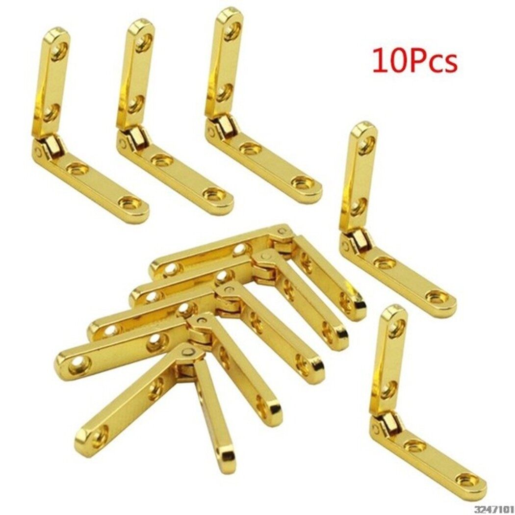 10 cái/túi bản lề 90 độ bản lề lò xo hợp kim kẽm cho hộp gỗ hộp trang sức l4mb