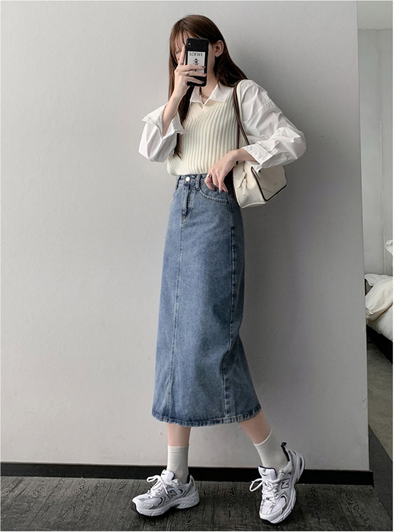 S-XL Blue Long Denim Skirt 2023 korean style High Waist Pockets Midi Split  Skirts Women Long Jeans Skirts Style (L60026 - AliExpress