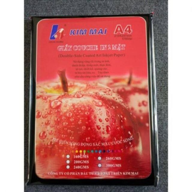 Giấy in ảnh 2 mặt bóng - giấy couche 200g