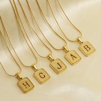 จี้ตัวอักษรสีทอง18K Vnox สำหรับผู้หญิง Kalung Baja Tahan Karat