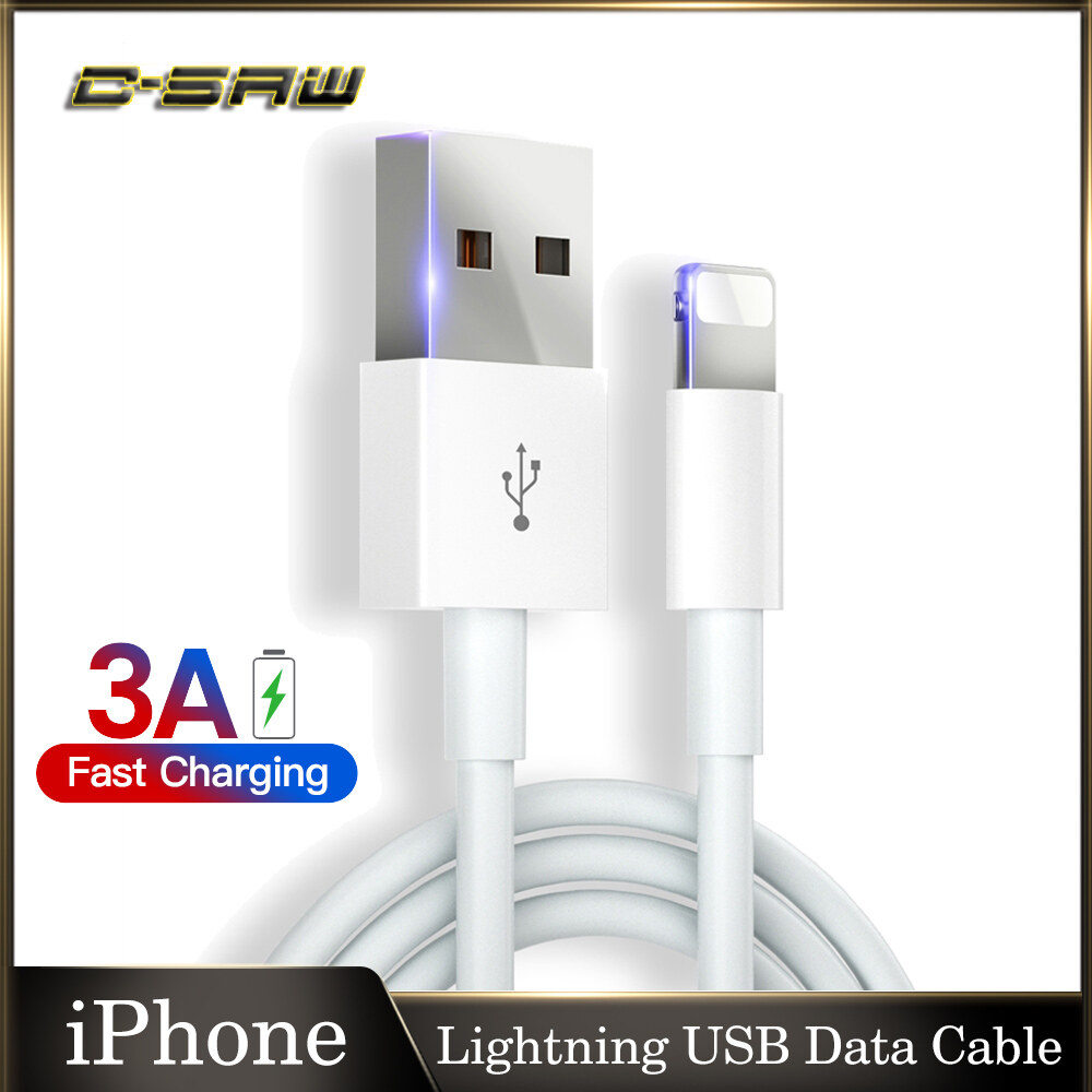 Cáp Dữ Liệu Lightning USB C-SAW Dây Dữ Liệu Sạc Nhanh 3A Dây Cáp Sạc IOS Cho iPhone 12 11 XS Max 8 Plus 7 6 6S 5 5s Điện Thoại Di Động iPad