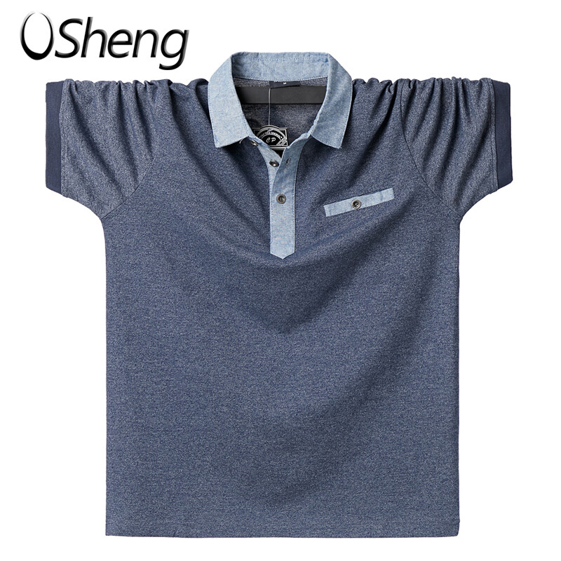Vsheng 2020 Cỡ Lớn Cổ Áo Polo T Áo Sơ Mi Cho Nam Giới Với Túi Giản Dị Cỡ Lỡn Người Đàn Ông Áo Có Ve Áo