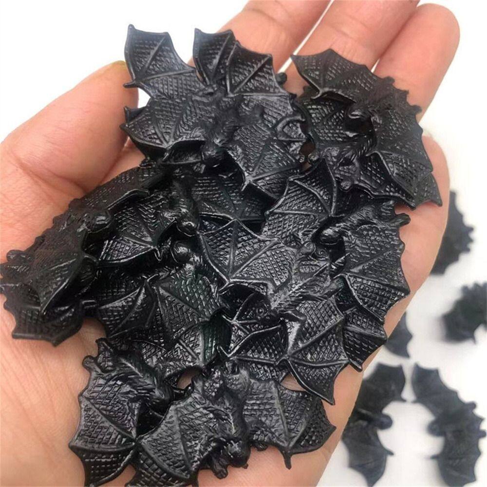 Musha123 quà tặng halloween trang trí halloween đồ chơi lừa phỉnh đạo cụ khéo léo dạ quang dơi nhựa thật ngộ nghĩnh đồ chơi hình côn trùng dơi giả dơi nhựa mô phỏng