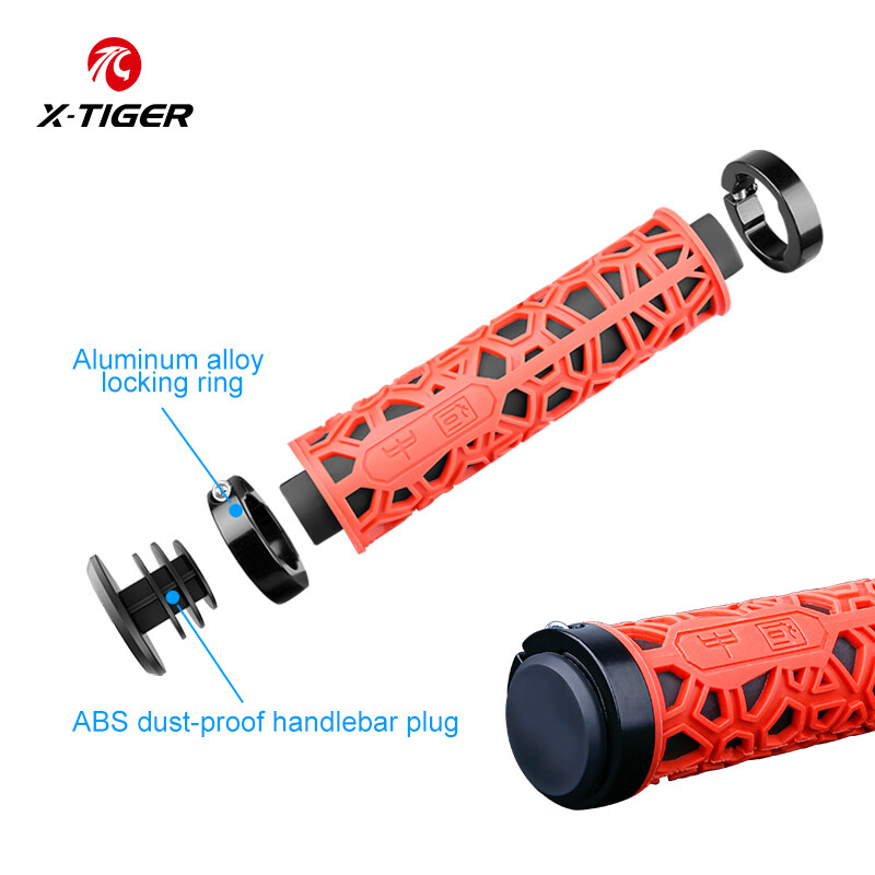 X-TIGER Bọc Ghi Đông Xe Đạp Tay Cầm Xe Đạp Leo Núi Chống Trượt, Vòng Khóa Hợp Kim Nhôm Tay Nắm Xe Đạp Đua Đường Trường