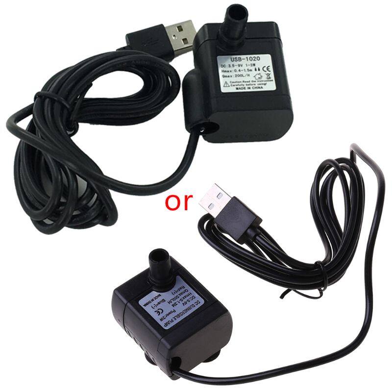 Bơm usb mini, bơm chìm nước bể cá bể cá 200l/h nhà vườn thủy canh nước dc 3.5-9v 1-3w