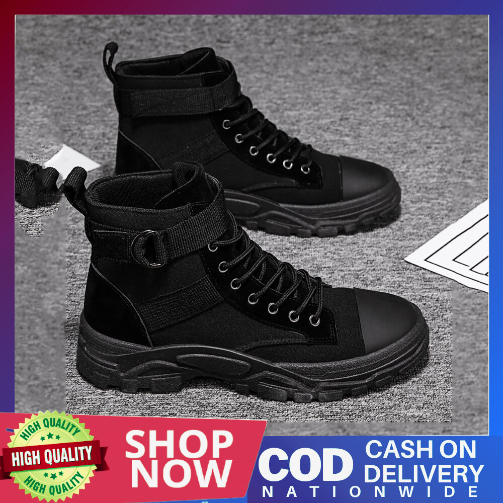 Giày Vải Cao Cổ Cho Nam, Giày Bốt Dr. Martens Mùa Thu, Phong Cách Thời Trang, Thường Ngày, Đa Dụng, Nan Xue Zi