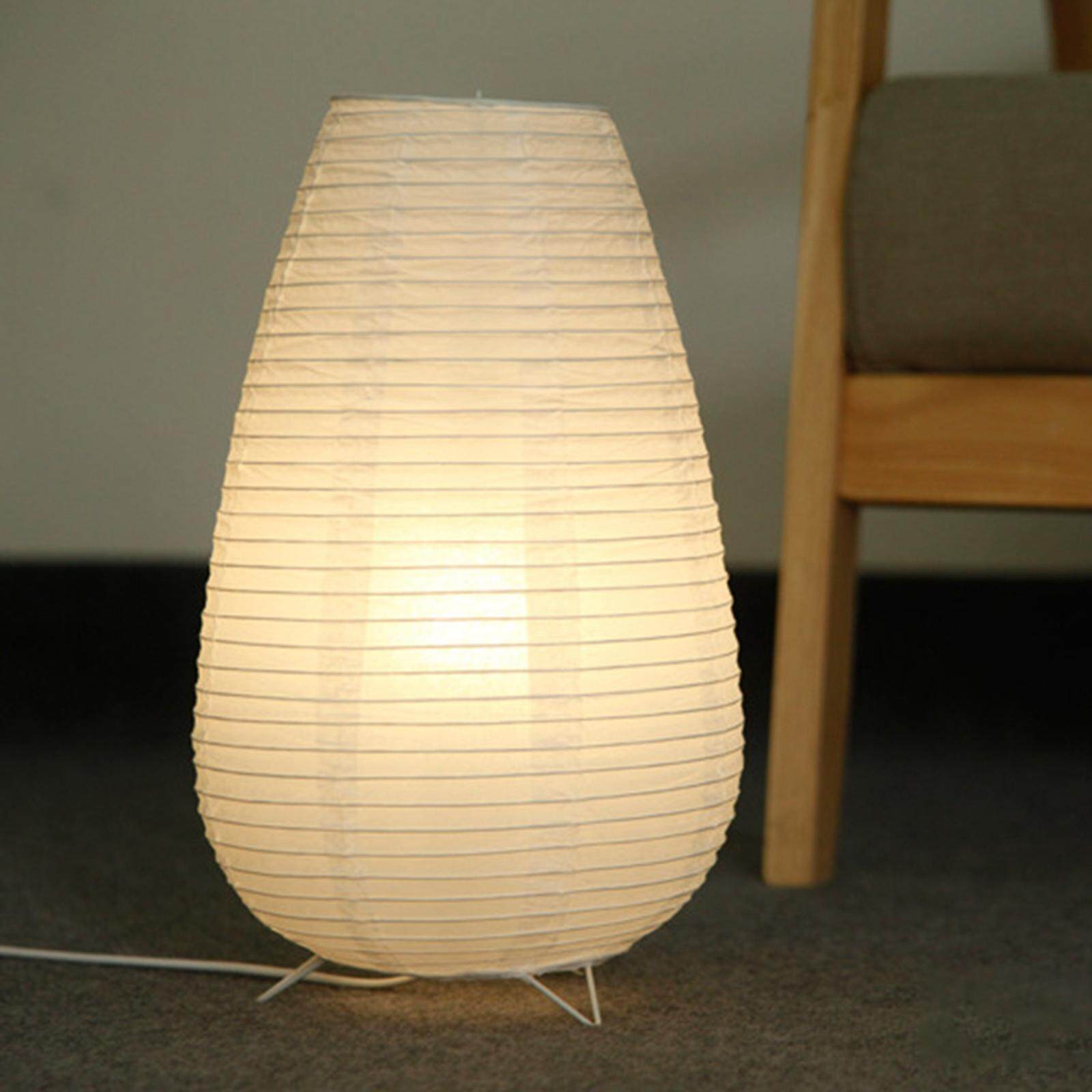 Paper Lantern Desk Lamp Japanese Bedroom Bedside Night Light, Home Decorations Creative Paper Lampshade Table Lamp