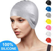 Silicone Swim Cap for Adults and Kids - Brand Name