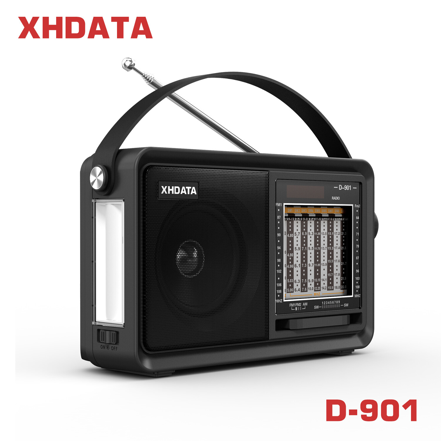 XHDATA D-901 Máy Phát Nhạc Không Dây MP3 Radio FM AM SW Băng Tần Đầy Đủ Di Động USB/TF