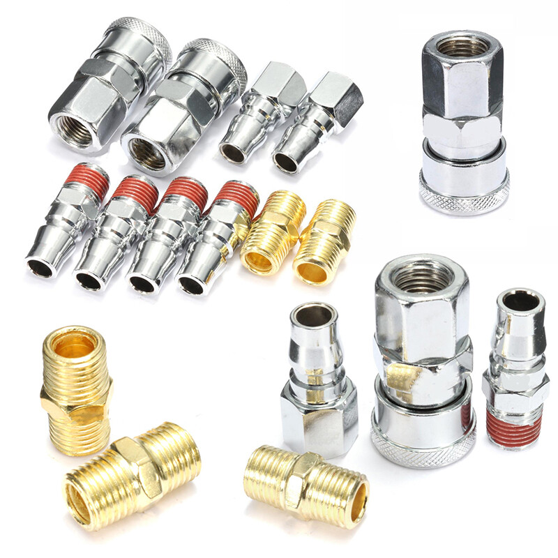 Stiup Bộ 10 Khớp Nối Nhanh Mới, Phụ Kiện Đầu Nối Ống Khí 1/4'' Cho Không Khí Công Cụ