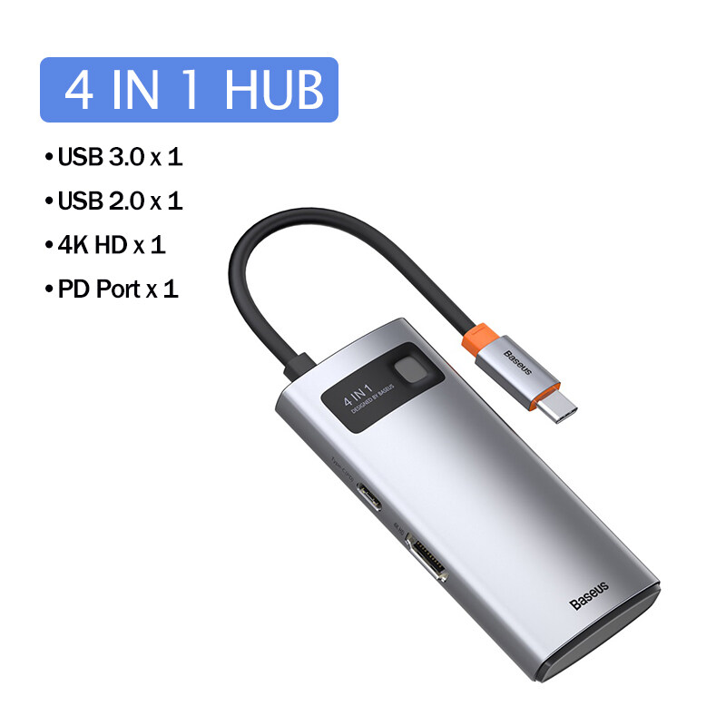 Baseus USB C HUB Type C to HDMI USB 3.0 PD Adapter SD TF slot RJ45 VGA 3.5mm Audio for MacBook Pro i