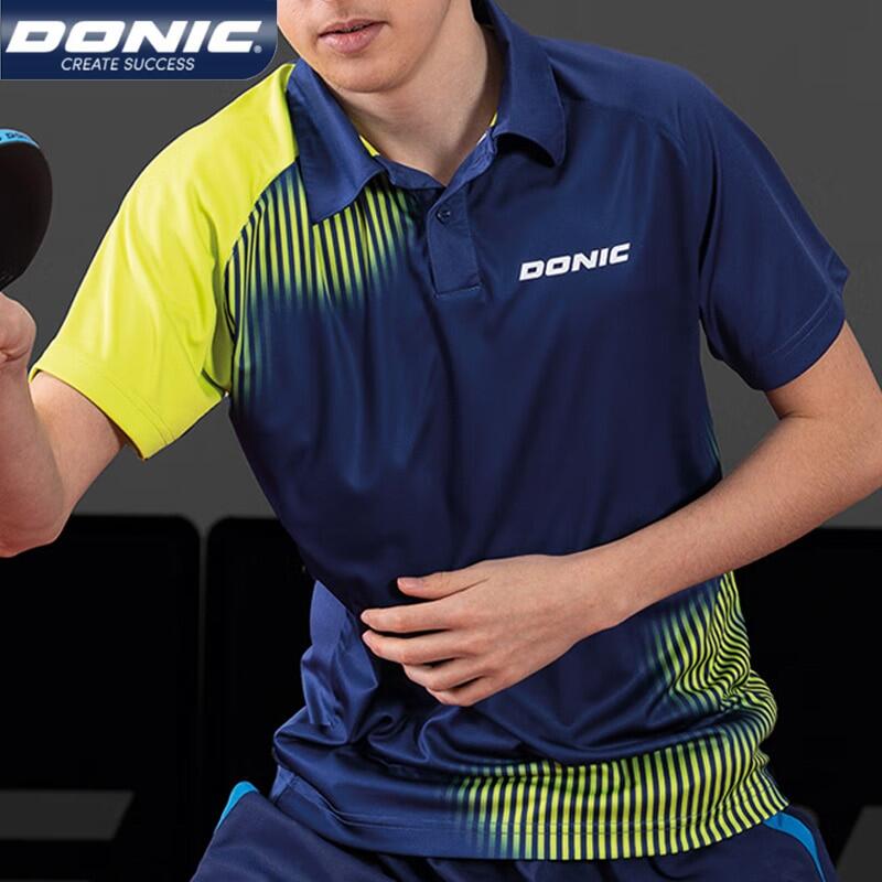 DONIC bóng bàn Jersey Nam Nữ thoáng khí tay ngắn bóng bàn T-Shirt nhanh khô sơ mi thể thao