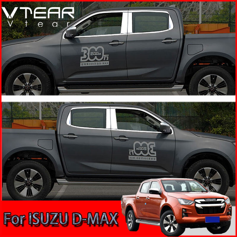 Vtear For ISUZU DMAX D-MAX 2021 2022 Automotive stainless steel Silver car window Decorative accessories modification parts ราคา 458 บาท*ส่งฟรี
