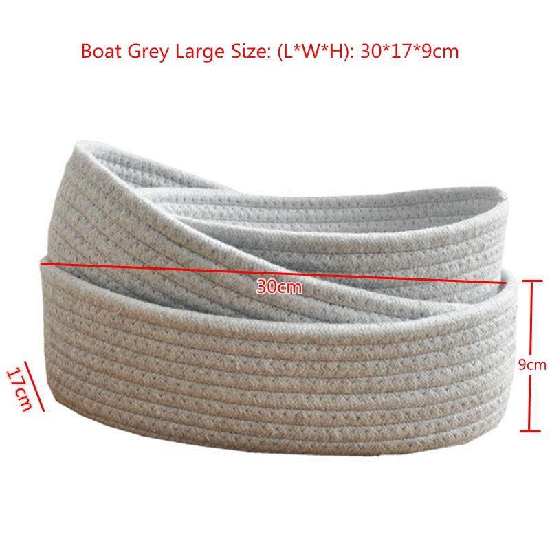 S / M / L de hilo de algodón tejido a mano misceláneas cestas de ropa