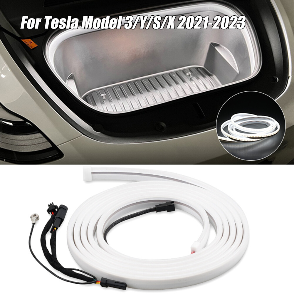 [Free Ship] For Tesla Model 3 Y S X Car Frunk LED Light Strip Front Rear Trunk LED Neon Strip Light Flexible Waterproof Interior Accessories