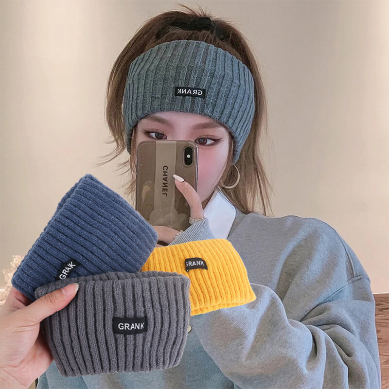 Casual băng đô nữ băng đô rộng phụ kiện tóc băng đô cotton dệt kim co giãn màu trơn băng đô co giãn