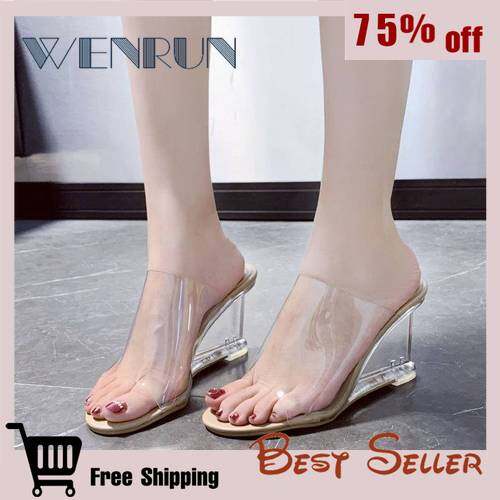 Dép Xăng Đan Nữ Đế Xuồng Trong Suốt Giày Đế Xuồng Mới Cho Nữ Wenrun