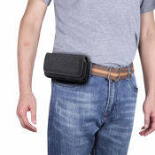 Universal Black Oxford Cloth Phone Holster with Belt Clip