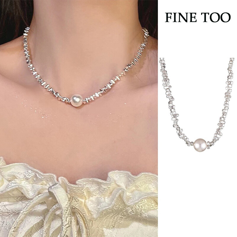  Phạt tiền quá ngọc trai vòng cổ vòng tay vòng cho thời trang nữ kim loại khối hạt bạc Choker đàn hồi Nhẫn phụ kiện đồ trang sức 