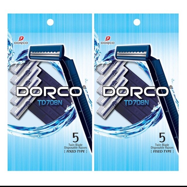 Combo 2 gói dao cạo râu 2 lưỡi dorco td 708