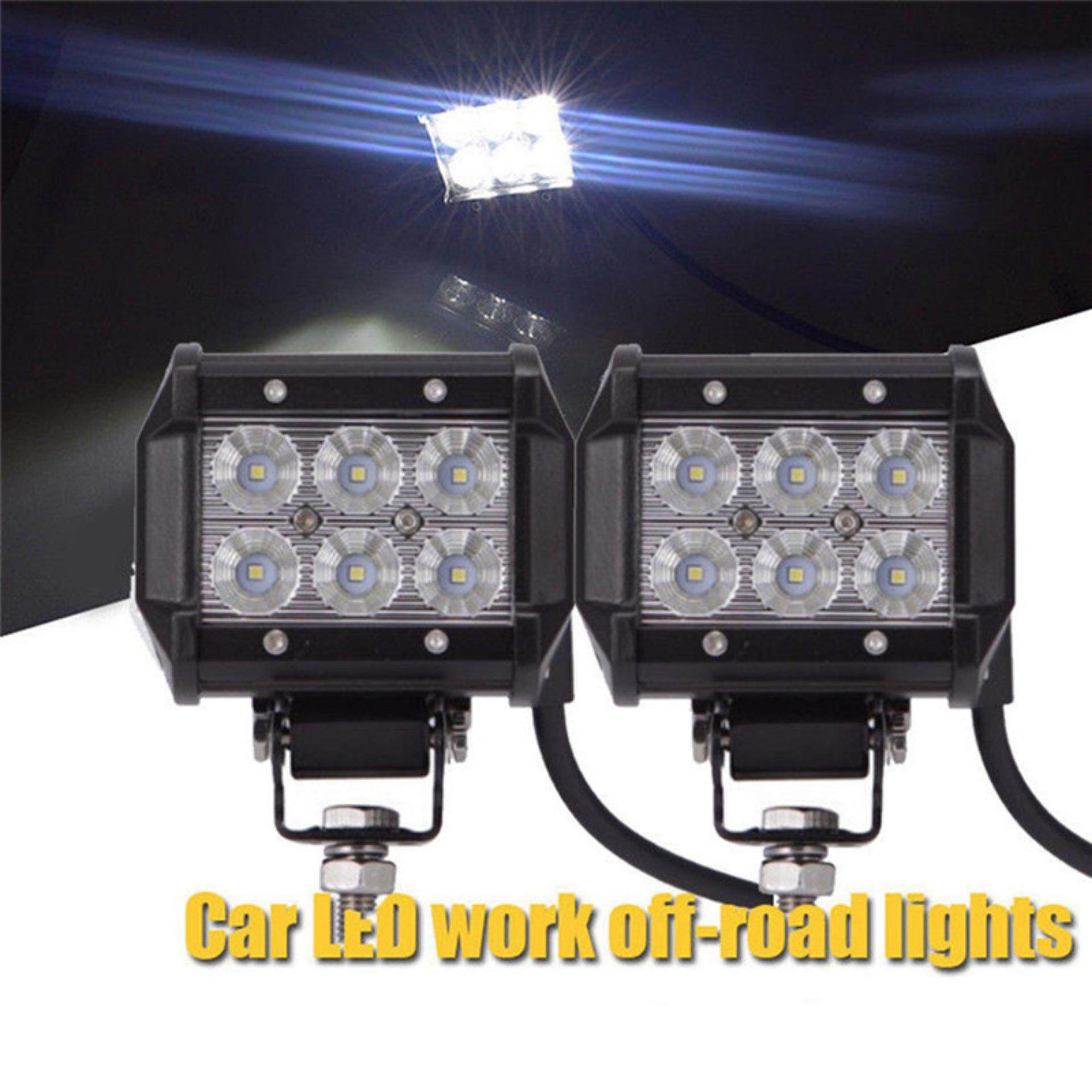 Shiqinbaihuo 18W LED Work Light 4WD Offroad Spot FOG ATV เอสยูวียูทีอีไฟหน้ารถสำหรับ JEEP