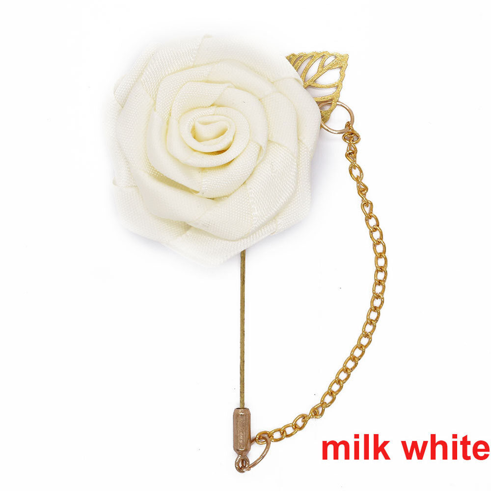 Bộ vest nam sành điệu ghim cài áo hình chú rể lá Ghim cài áo hoa hồng trâm cài đơn giản trang sức phụ kiện thời trang