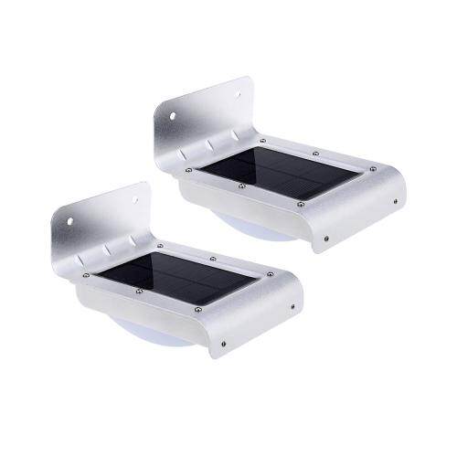 2 PCS 16 LEDs กลางแจ้งไฟเคลื่อนไหวพลังงานแสงอาทิตย์อินฟราเรด SENSOR โคมไฟติดผนัง