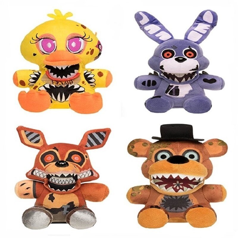 1pcs năm đêm tại freddy's 4 FNAF Đồ chơi nhồi bông 18cm Freddy gấu Foxy Chica Bonnie nhồi bông vải nhung Búp bê đồ chơi cho trẻ em Quà tặng
