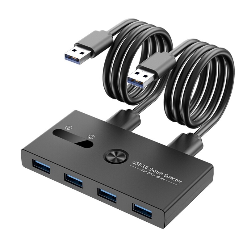Bộ Chuyển Đổi USB 3.0 2 Trong 4 Ra KVM Thiết Bị Chia Sẻ Máy In Bộ Chuyển