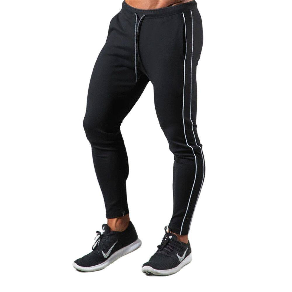 Cotton Joggers Pants Men Running Sweatpants Slim Trackpants Gym Fitness