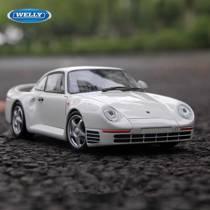 WELLY 1:24 Porsche hợp kim 959 Mô hình xe thể thao Kim Loại Đúc Xe đồ chơi xe mô hình bộ sưu tập mô phỏng cao quà tặng đồ chơi trẻ em