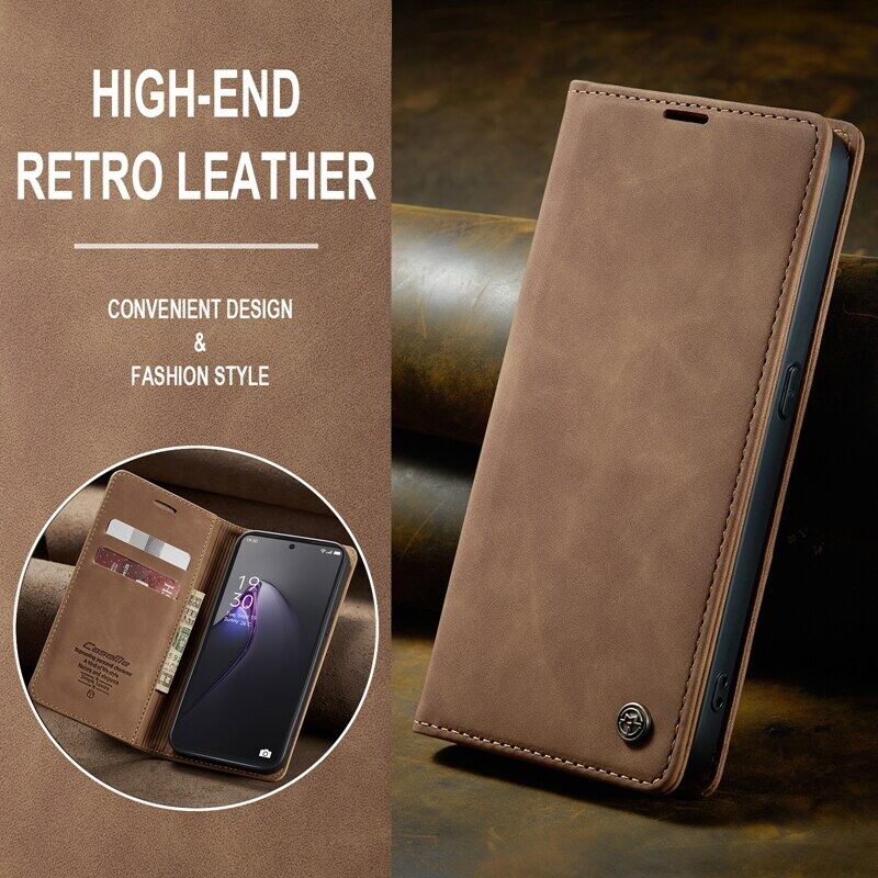 Leather Flip Wallet Case For OPPO Reno 8 7 Pro 6 Lite 7Z 8Z K10 A36 A74