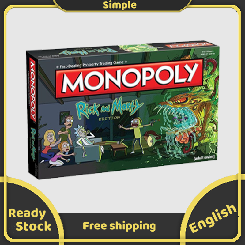 Monopoly Rick and Morty Board Game | Based on the hit Adult Swim series Rick & Morty Themed Classic Monopoly English Game
