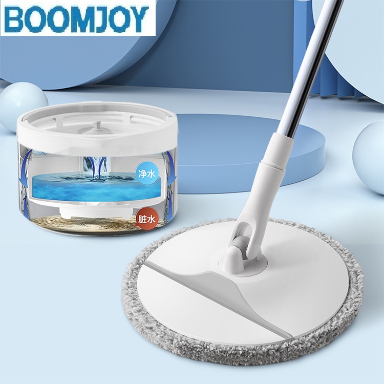 BOOMJOY 360 Spinning Flat Mop with Bucket Sewage Separation Cleaning System Mop Floor Washing Mop Household Cleaning Tools ราคา 538 บาท*ส่งฟรี