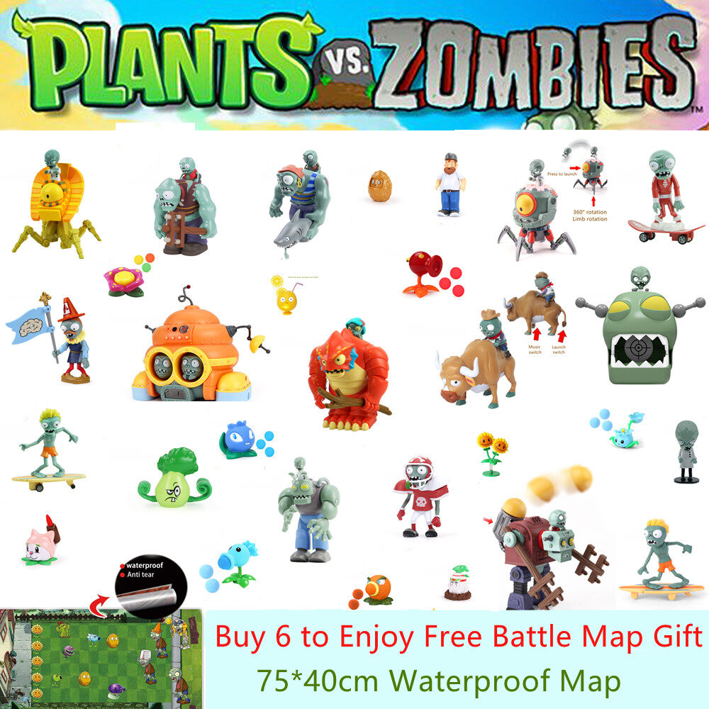 Đồ chơi hsctek plants vs zombie, bộ đồ chơi plant vs zombie cho trẻ em, mô hình hành động plants vs zombies đồ chơi quà tặng giáng sinh sinh nhật, mua 6 pvz để thưởng thức quà tặng bản đồs chiến đấu miễn phí