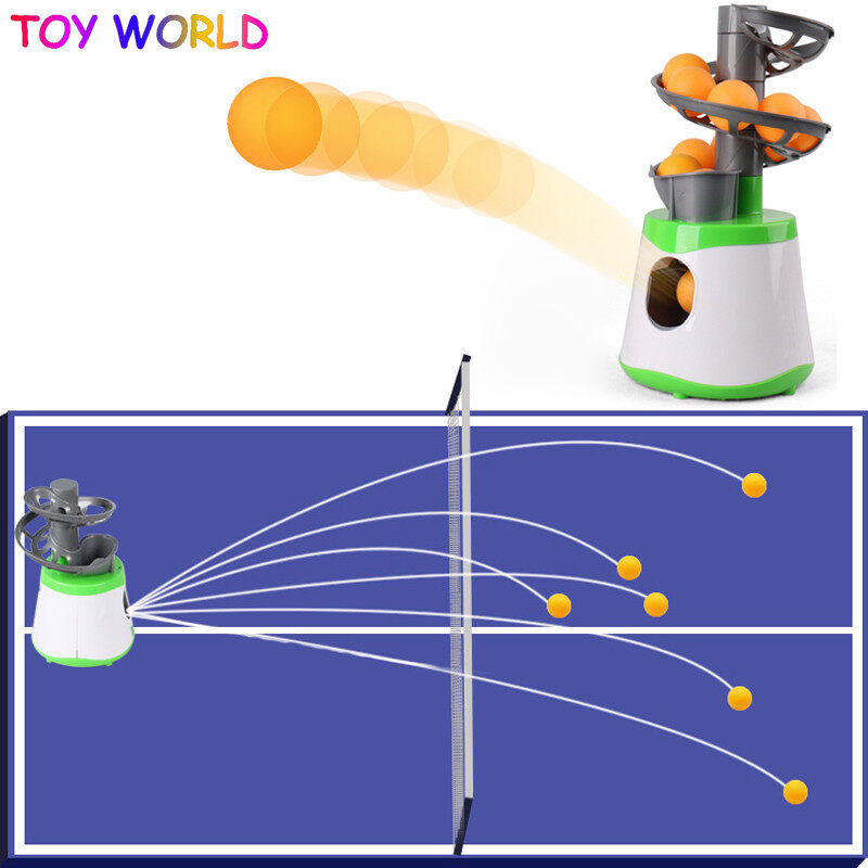 Robot Bóng Bàn Mini Pin 4 * AA Máy Đánh Bóng Dịch Vụ, Huấn Luyện Viên Vợt Quà Tặng Trò Chơi Thể Thao Cho Cha Mẹ Và Con Cái Thể Thao Bóng Bàn 40 + Dành Cho Trẻ Em