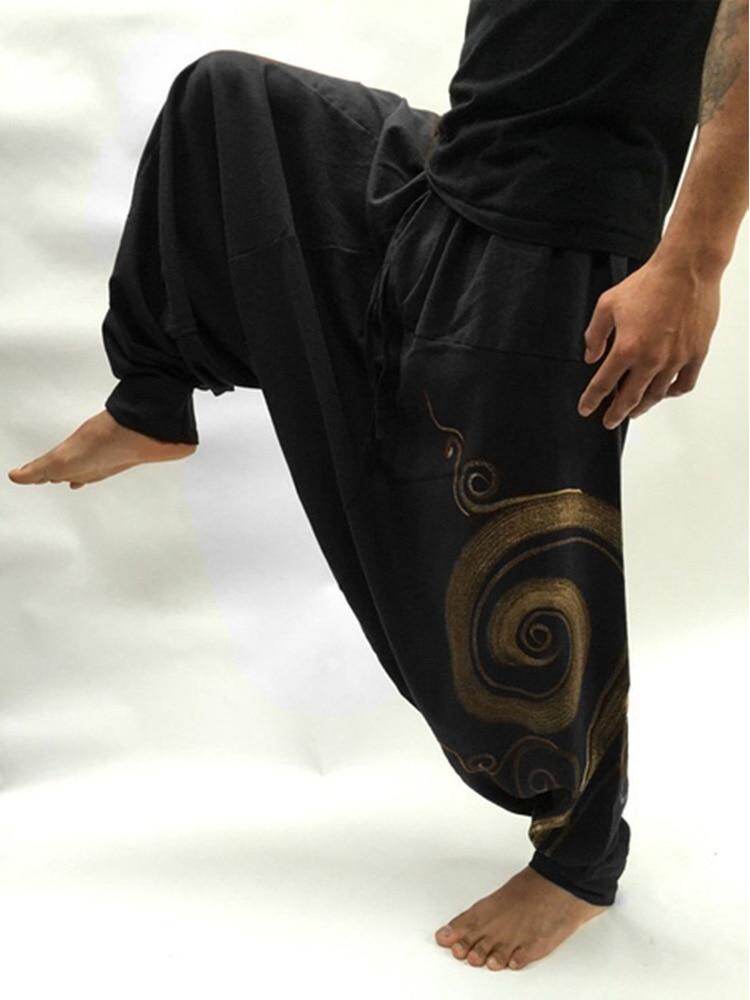 Quần Harem Tập Yoga Dáng Thụng Cạp Chun Thường Ngày Cho Nam Quần Harem Nam Dáng Thụng Hippie Boho Gypsy Aladdin Hippie Boho Aladdin Alibaba Harem
