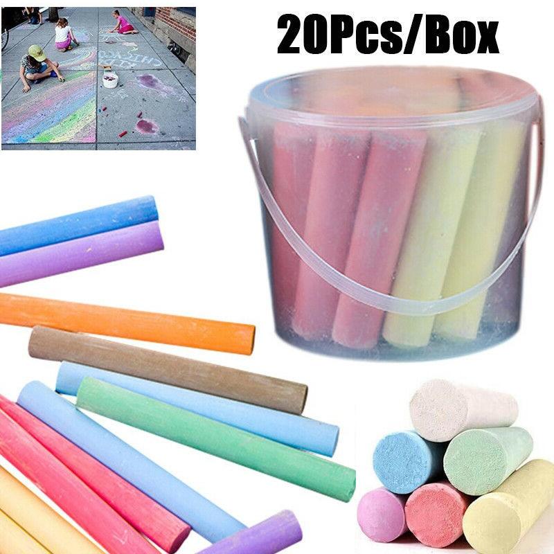 20 cái/bộ màu chalk, que phấn vỉa hè jumbo, sân chơi khổng lồ phấn văn phòng nguồn cung cấp sơn dính trường văn phòng phẩm