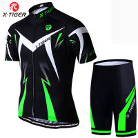 X-Tiger Pro Cycling Jersey Set Summer Short Sleeve Mountain Bike Clothes Bicycle Clothing MTB Bike Cycling Suit