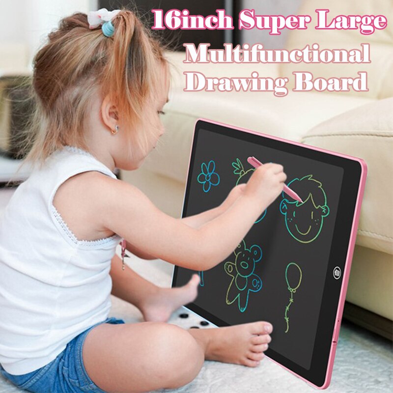 Bảng vẽ điện tử bảng viết ma thuật 16inch bảng vẽ lcd bảng đen kỹ thuật số kích thước lớn đồ chơi trẻ em cho trẻ em aldulls
