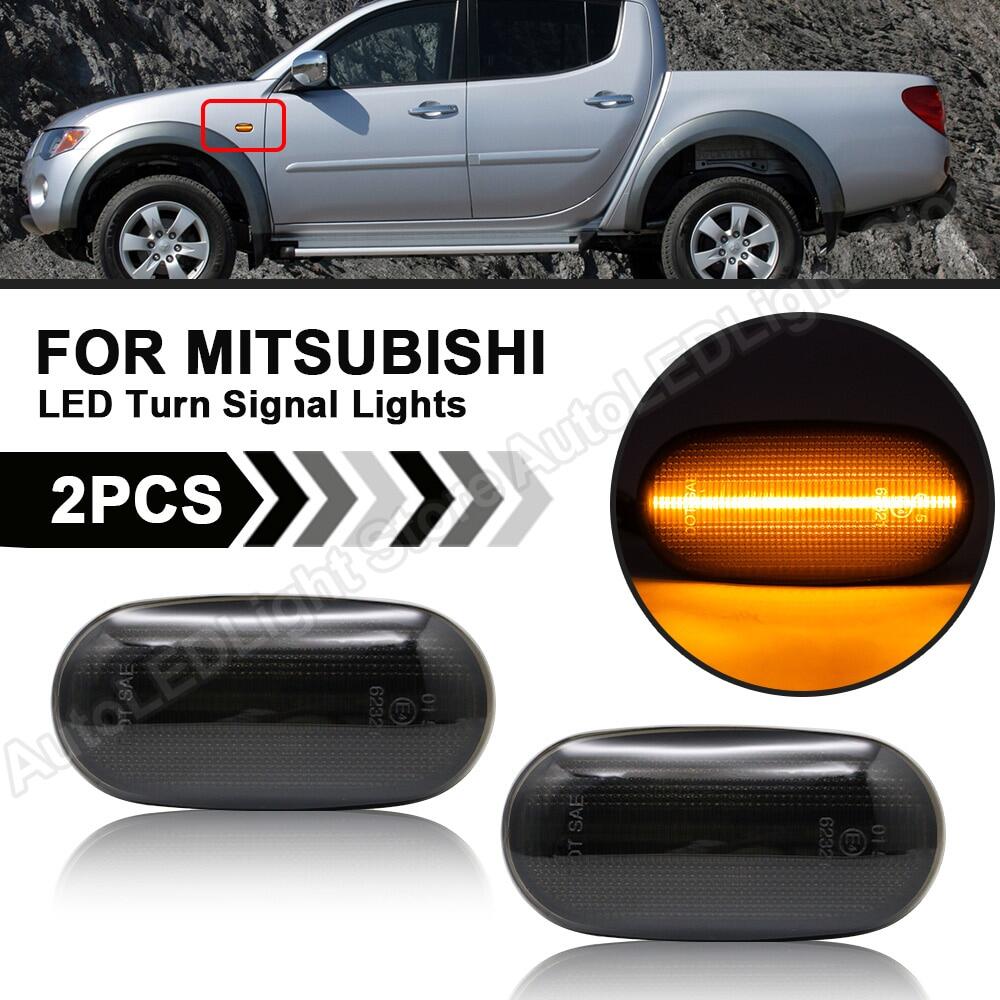 2 chiếc đèn led đánh dấu bên hông xe mitsubishi triton/l200 2005-2015 pajero montero sport nativa 2008-2016 đèn tín hiệu rẽ