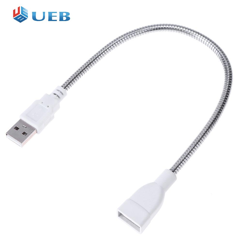 Cáp chuyển đổi đèn led nối dài usb đầu đực sang đầu cái ống mềm kim loại