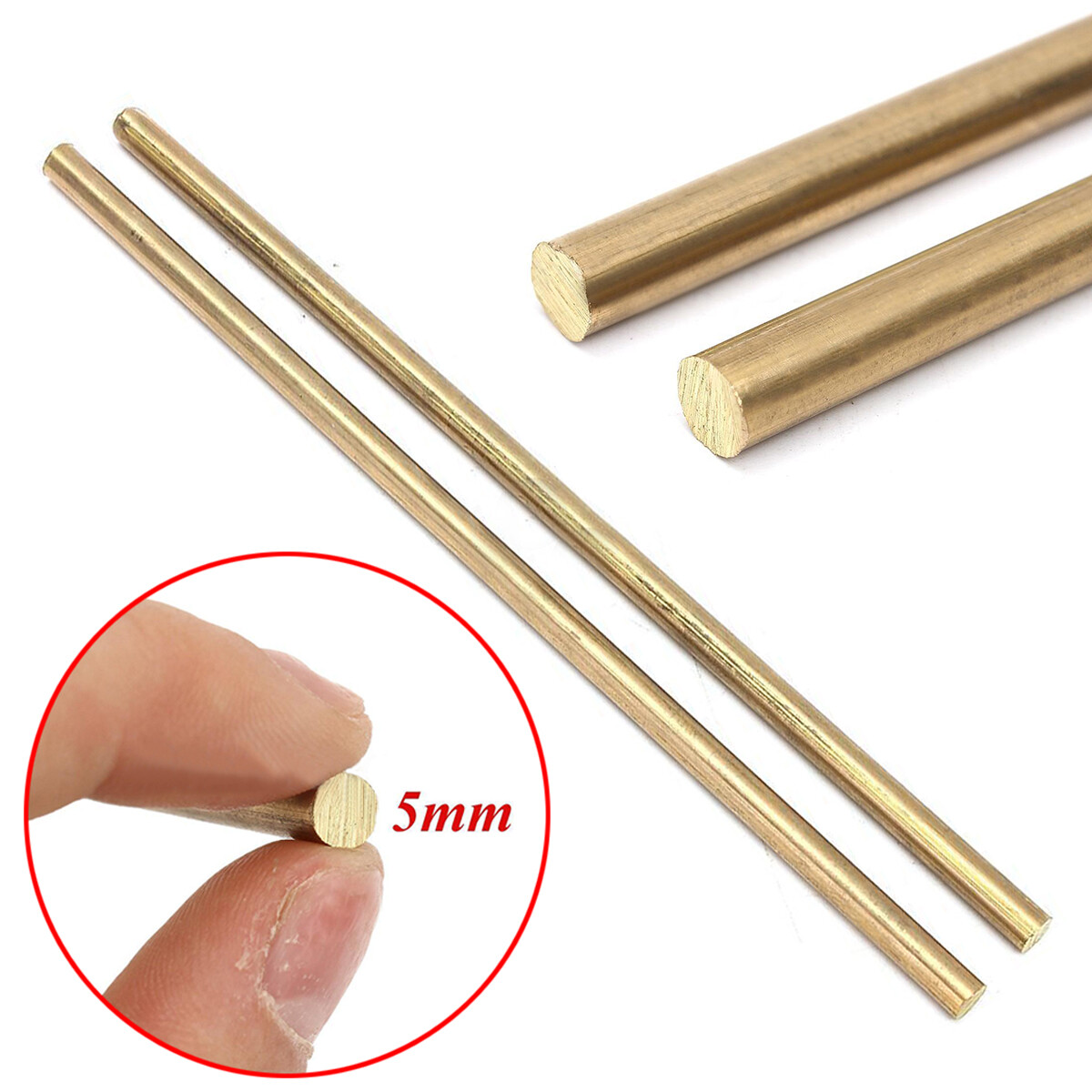 Unvug 2 Pin Đồng Thau Mới 5Mm * 150Mm 1/4 , Thanh Tròn Không Bóng, Cân Trống Tay Cầm Lưỡi