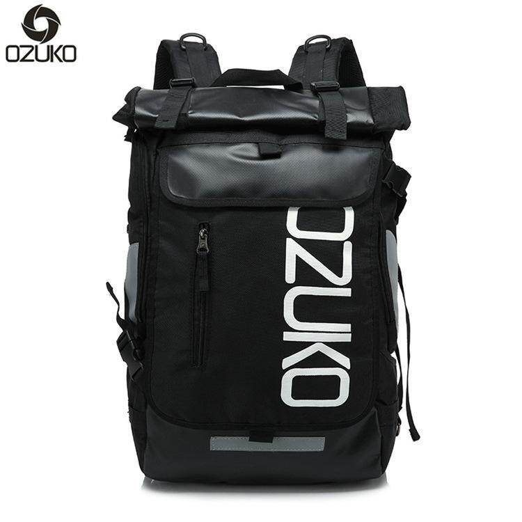 OZUKO Người Đàn Ông Ba Lô Thời Trang Không Thấm Nước 15 Túi Đựng Máy Tính Xách Tay Giản Dị Ba Lô Du Lịch Nữ