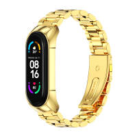 สายรัดโลหะ MIJOBS สำหรับ Xiaomi Mi Band 9 10 8 7 6 5 / Mi Band 8 / Mi Band 7 / Mi Band 6 / Mi Smart Band 9 / Mi Band 5ทดแทน Bracelect สายนาฬิกาข้อมือข้อมือสแตนเลสสตีลสายสายนาฬิกาข้อมือสำหรับ xiaomi Mi Band 8 9 10