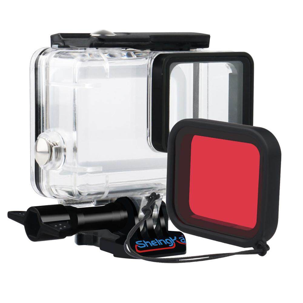 【Free Returns】 Ốp Chống Nước 45M Cho Gopro Hero 5 6 7Black Camera Hành Trình Khung Nhựa Acrylic Vỏ C