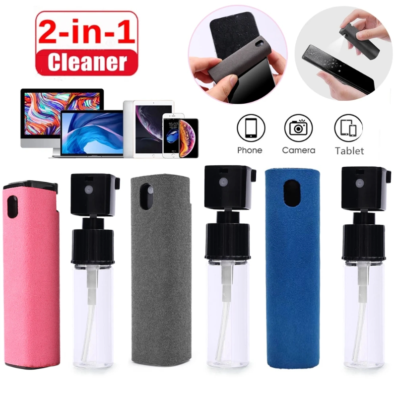 🔥bán chạy điện thoại di động 2in 1 màn hình sợi siêu mịn thiết bị làm sạch dạng phun chai máy tính bảng tv màn hình hiển thị lau chùi vải