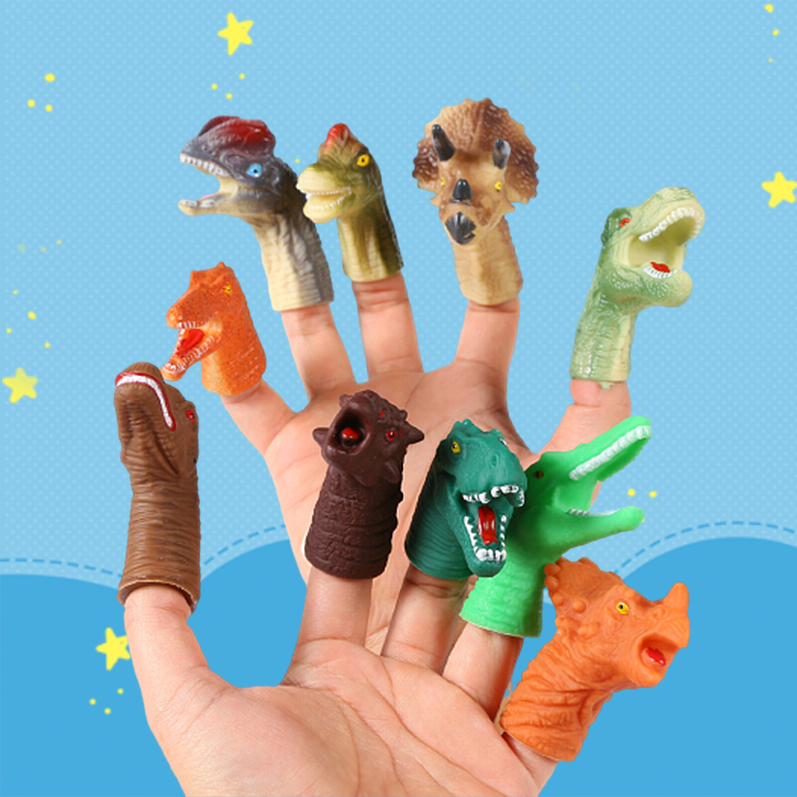 Đồ Chơi Lắp Hình Khủng Long ASTELLA 5/10 Cái, Đồ Chơi Lắp Ngón Tay, Hình Nhân Vật Hoạt Hình Nhỏ Cho Bữa Tiệc